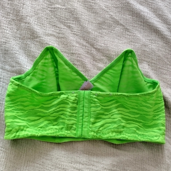 Savage x Fenty All Over Me Lace Bandeau Bralette green sz 1X - Picture 6 of 9